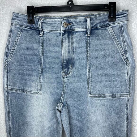 Judy Blue Jogger High Rise Light Blue Wash Square Pocket Women’s Jeans Sz 11/30 - Picture 4 of 12